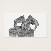 Golem Gargoyle, ontwerp voor zwart-wit Visitekaartjes (Achterkant)