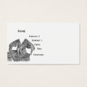 Golem Gargoyle, ontwerp voor zwart-wit Visitekaartjes (Voorkant)