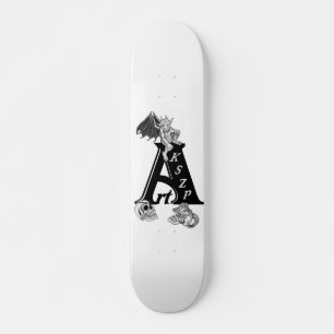 Golem - Gargoyle over Logo en schedel Skateboard