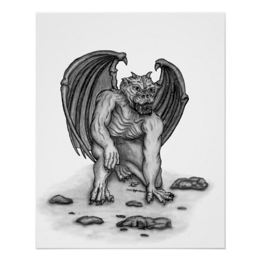 Golem Gargoyle Perfect Poster (Voorkant)