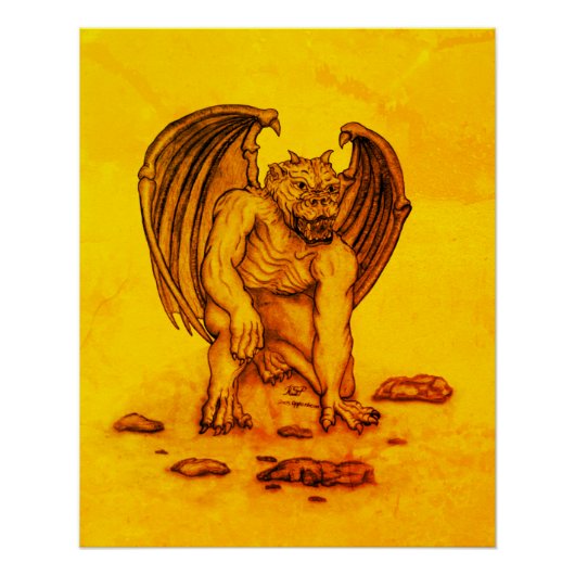 Golem Gargoyle Perfect Poster (Voorkant)