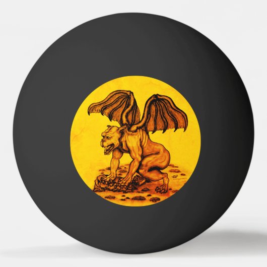 Golem Gargoyle Pingpongbal (Voorkant)