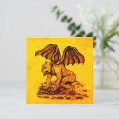 Golem Gargoyle platte kaart (Staand voorkant)