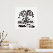 Golem Gargoyle Poster (Keuken)