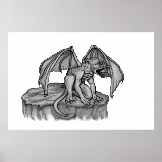Golem Gargoyle Poster (Voorkant)