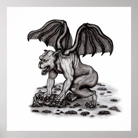 Golem Gargoyle Poster (Voorkant)