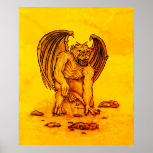 Golem Gargoyle Poster