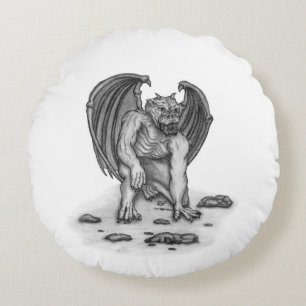 Golem Gargoyle Rond Kussen