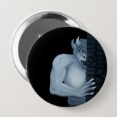 GOLEM - Gargoyle Ronde Button 4,0 Cm (Voorkant /achterkant)