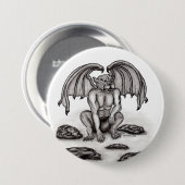 Golem Gargoyle Ronde Button 7,6 Cm (Voorkant /achterkant)