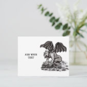 Golem Gargoyle RSVP Kaartje (Staand voorkant)