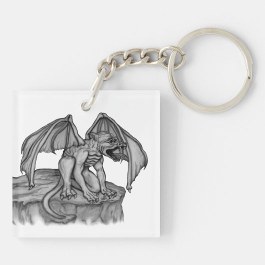 Golem Gargoyle Sleutelhanger (Achterkant)