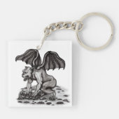 Golem Gargoyle Sleutelhanger (Achterkant)