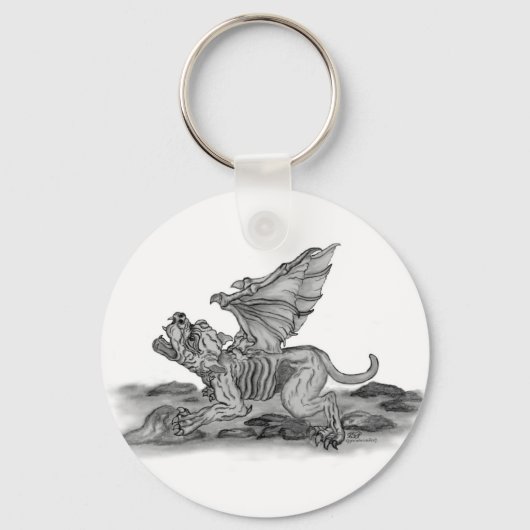 Golem Gargoyle Sleutelhanger (Voorkant)