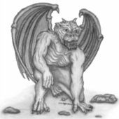 Golem Gargoyle Sticker (Voorkant)