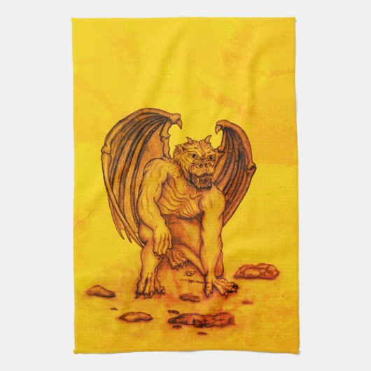 Golem Gargoyle Theedoek (Verticaal)