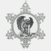 Golem Gargoyle Tin Sneeuwvlok Ornament (Voorkant)