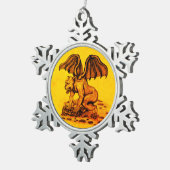 Golem Gargoyle Tin Sneeuwvlok Ornament (Rechts)