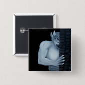 Golem - Gargoyle Vierkante Button 5,1 Cm (Voorkant /achterkant)
