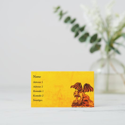 Golem Gargoyle Visitekaartje (Staand voorkant)