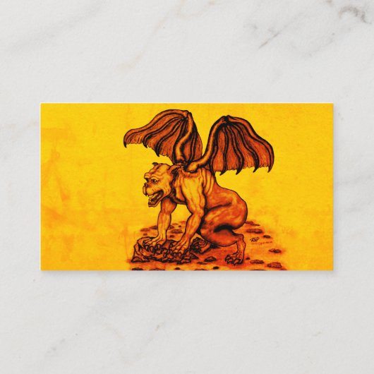 Golem Gargoyle Visitekaartje (Achterkant)