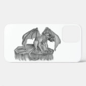 Golem Gargoyle zwart-wit design Case-Mate iPhone Case (Achterkant (horizontaal))