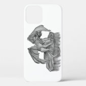 Golem Gargoyle zwart-wit design Case-Mate iPhone Case (Achterkant)
