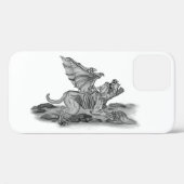 Golem Gargoyle zwart-wit design Case-Mate iPhone Case (Achterkant (horizontaal))
