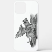 Golem Gargoyle zwart-wit design Case-Mate iPhone Case (Achterkant)