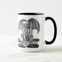 Golem Gargoyle zwart-wit design