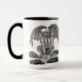 Golem Gargoyle zwart-wit design Mok (Links)