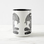 Golem Gargoyle zwart-wit design Mok (Midden)