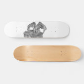 GOLEM - Gargoyle zwart-wit design Persoonlijk Skateboard (Horizontaal)
