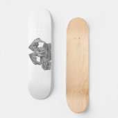 GOLEM - Gargoyle zwart-wit design Persoonlijk Skateboard (Voorkant)