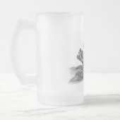 GOLEM Gargoyle Zwart-wit ontwerp Matglas Bierpul (Links)