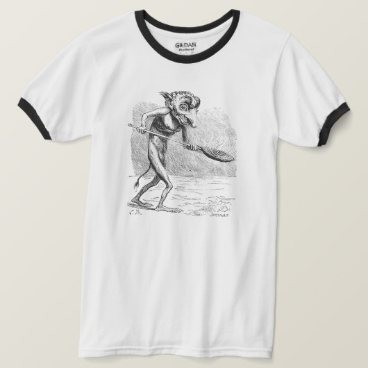 Golem of Homunculus met een lepel T-shirt (Design voorkant)