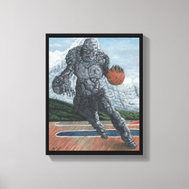 Golem Spelen Basketbal Fantasy Art Canvas Print