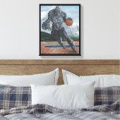 Golem Spelen Basketbal Fantasy Art Canvas Print (Insitu (Slaapkamer))