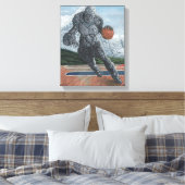 Golem Spelen Basketbal Fantasy Art Canvas Print (Insitu (Slaapkamer))
