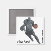 Golem spelen Basketbal Fantasy Art Magnet (Voorkant / Achterkant)