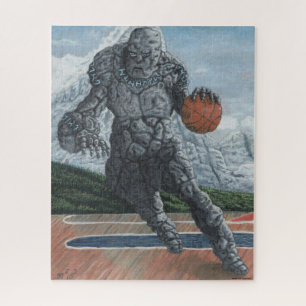 Golem spelen Basketbal Grote kunst Puzzel Legpuzzel