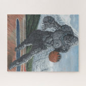 Golem spelen Basketbal Grote kunst Puzzel Legpuzzel (Horizontaal)
