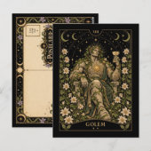 Golem, Starlit Tarot Kunst Briefkaart (Voorkant / Achterkant)