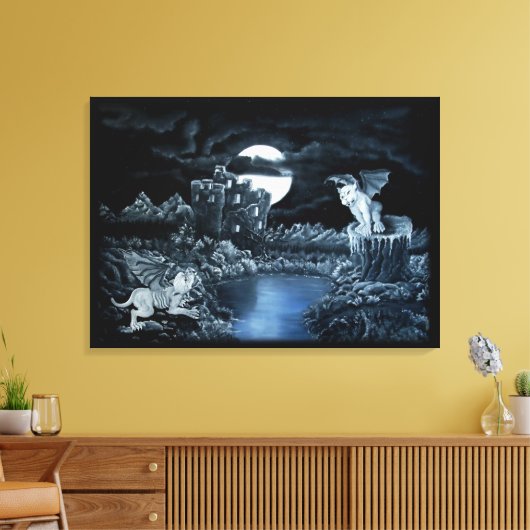 Golem vs Dolem District Fight Canvas Afdruk (Insitu (Woonkamer))