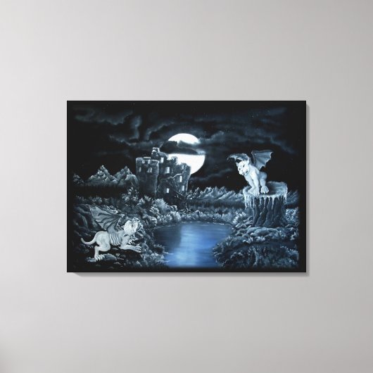 Golem vs Dolem District Fight Canvas Afdruk (Voorkant)