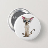 Golemn The Cat (Selkirk Rex) Ronde Button 5,7 Cm (Voorkant /achterkant)