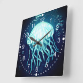 Golend kwallen oceaan zeestrand Zee Vierkante Klok (Hoek)