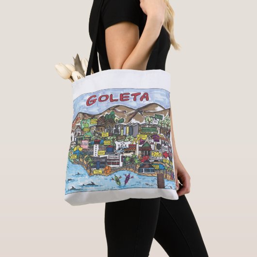 Goleta Map Canvas tas (Dichtbij)