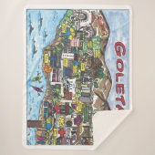 Goleta Map Sherpa Blanket Deken (Voorkant)