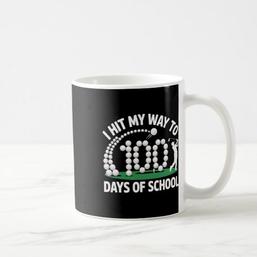 Golf 100 dagen school grappige leraar student 100s koffiemok (Rechts)